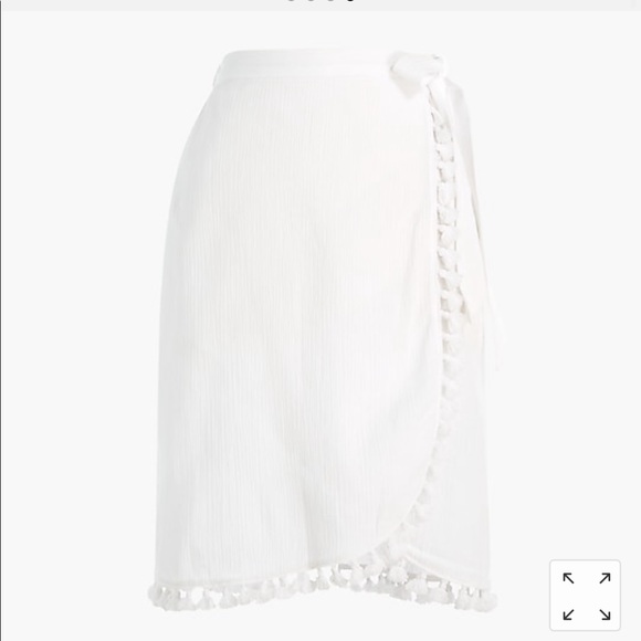 J.Crew White Pull-on wrap cover-up skirt - Picture 13 of 13